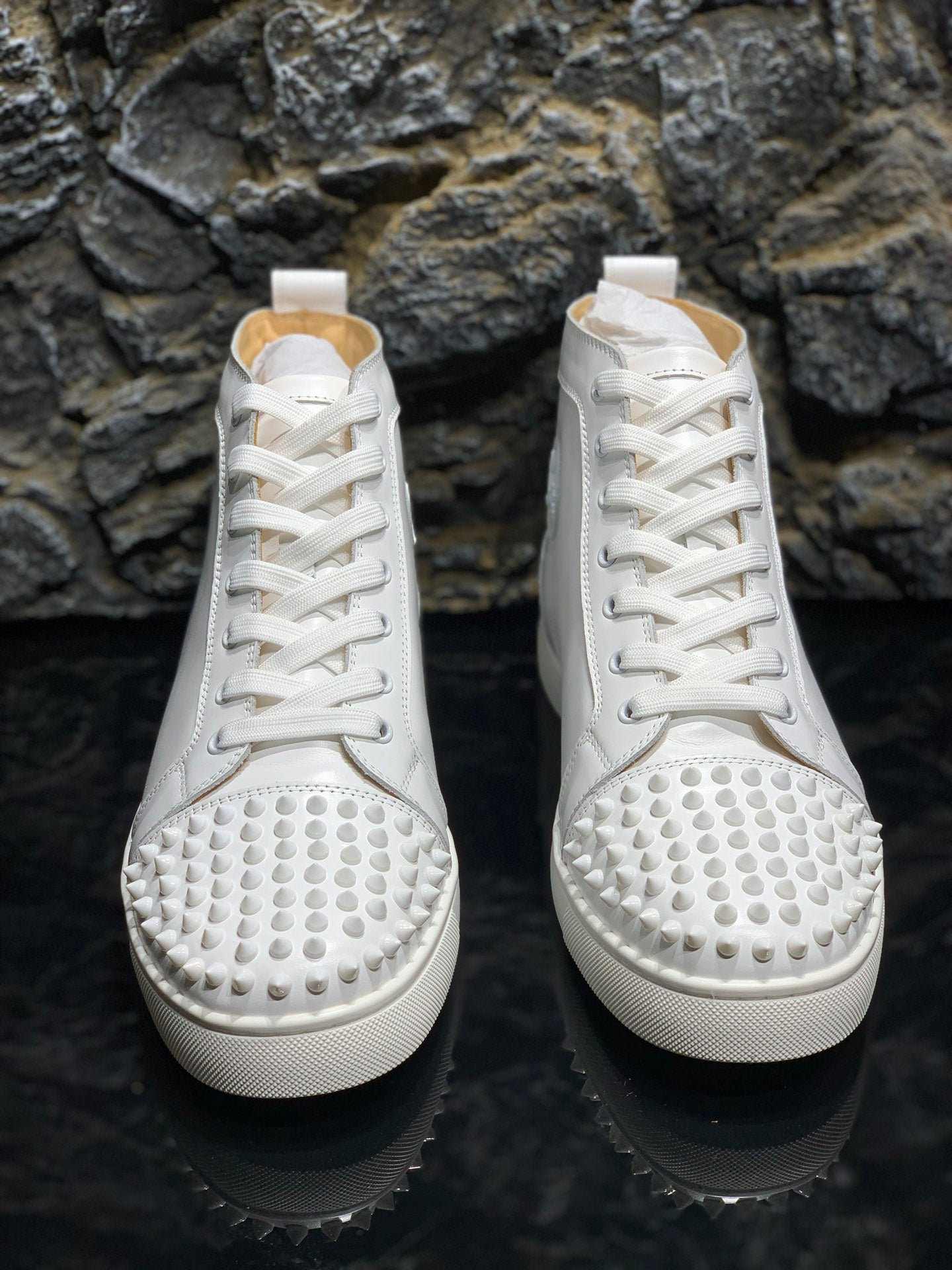 White High Top Spike Sneaker