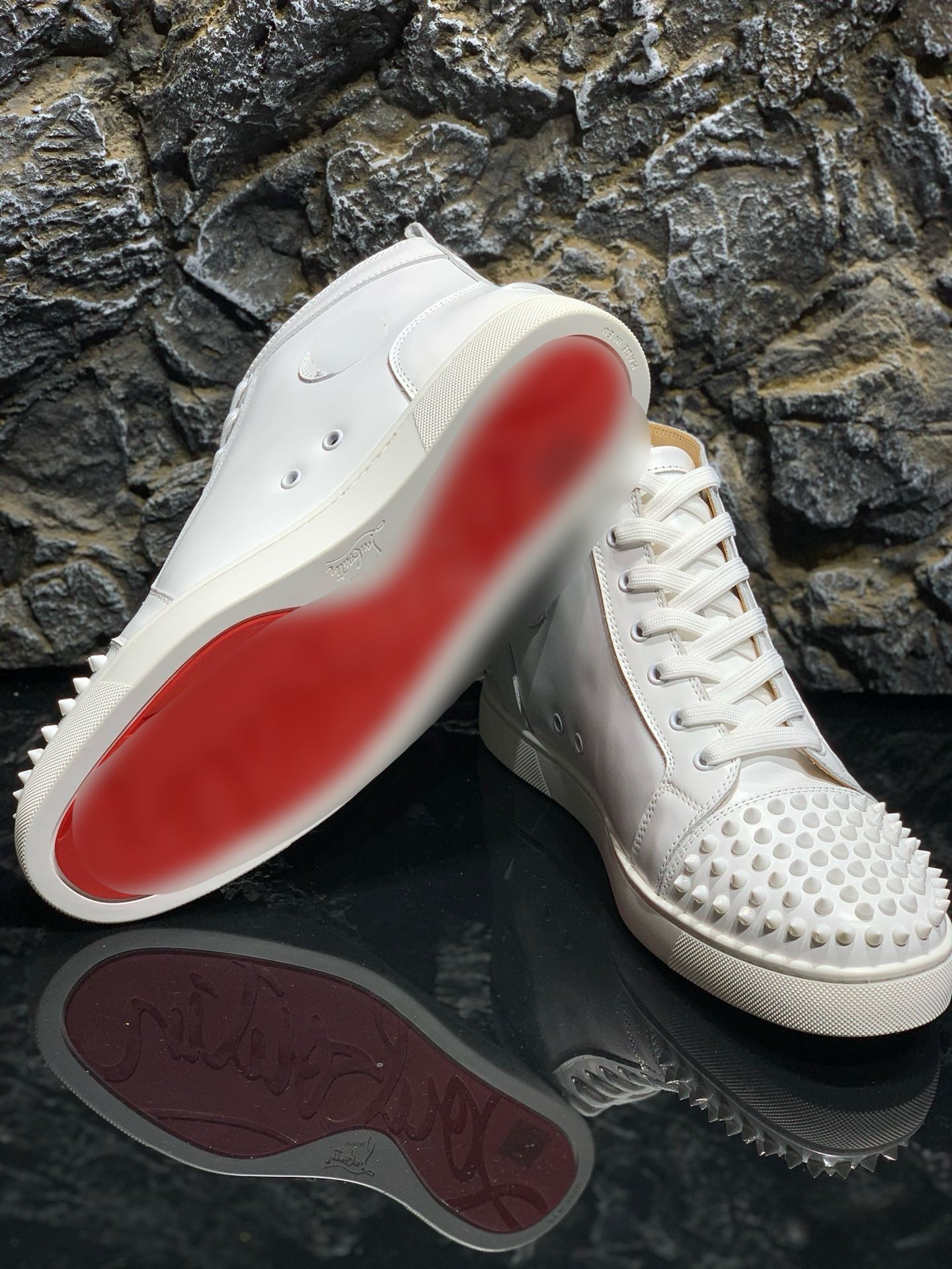 White High Top Spike Sneaker