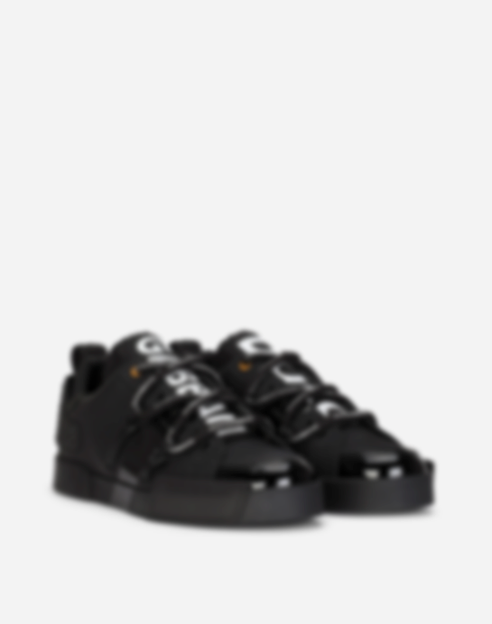 D&G Black Sneaker patent Leather