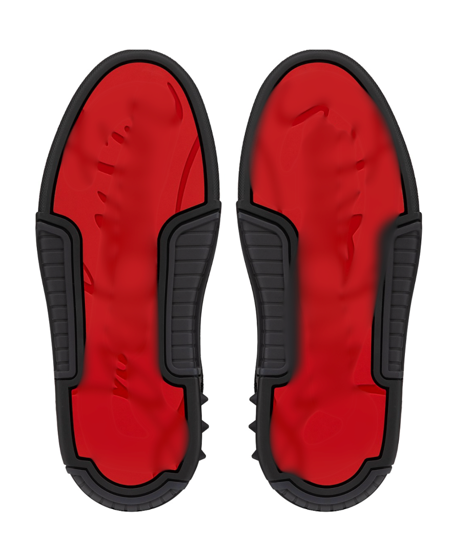 CL- Men's Red Bottom Rhinestone