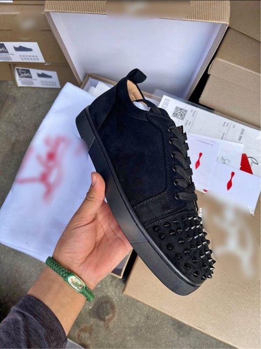 Black Suede Red Bottom Sneaker