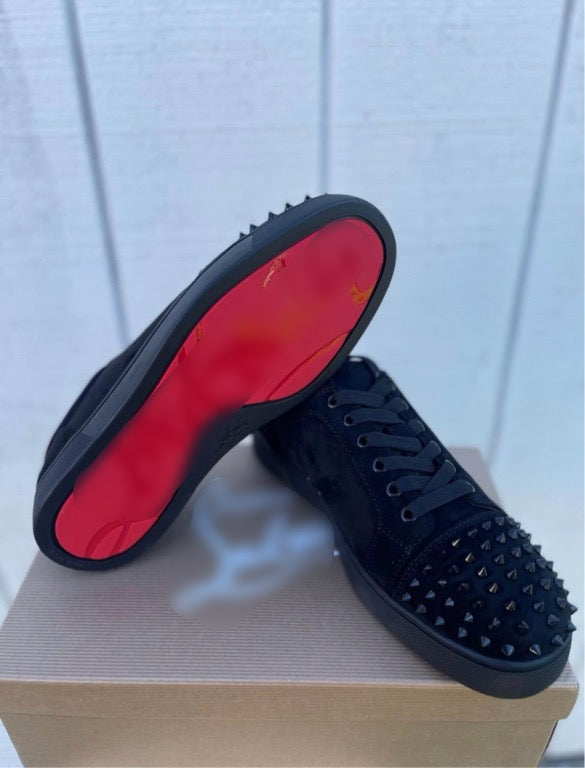 Black Suede Red Bottom Sneaker