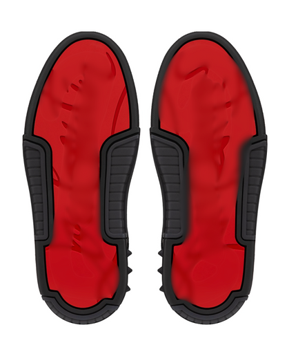 CL- Men's Red Bottom Rhinestone