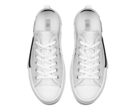D**R- White Low Top 23 Sneaker
