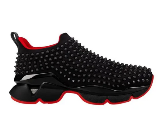 CL- Men's Red Bottom Spike Sock Sneaker