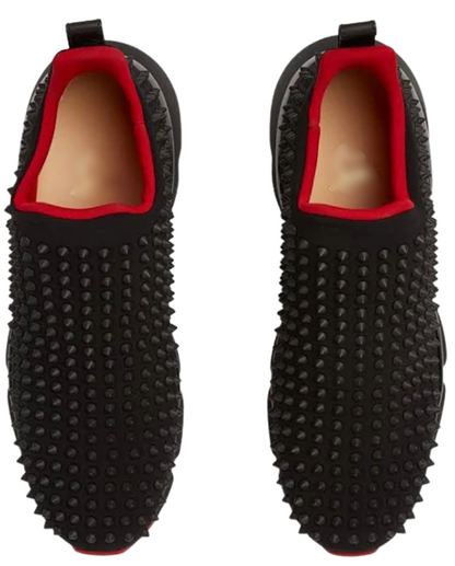 CL- Men's Red Bottom Spike Sock Sneaker