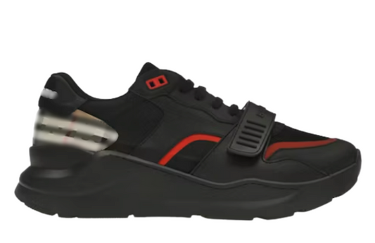 BB- Men's Black and Red Leather Sneaker